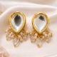 Handcrafted Classic Teardrop Kundan Earrings for Women